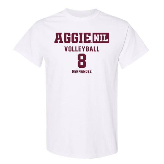 Texas A&M - NCAA Women's Volleyball : Amare Hernandez - Aggies NIL Classic Shersey T-Shirt-0