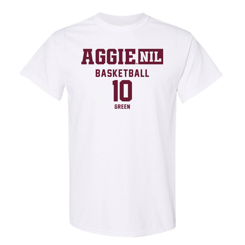 Texas A&M - NCAA Men's Basketball : Jeremiah Green - Aggies NIL Classic Shersey T-Shirt-0