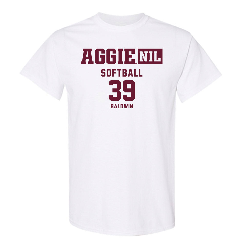 Texas A&M - NCAA Softball : DeeDee Baldwin - Aggies NIL Classic Shersey T-Shirt-0