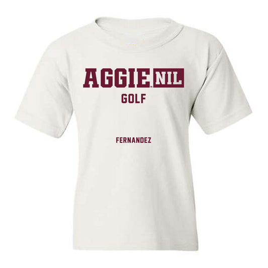 Texas A&M - NCAA Women's Golf : Cayetana Fernandez - Aggies NIL Classic Shersey Youth T-Shirt-0