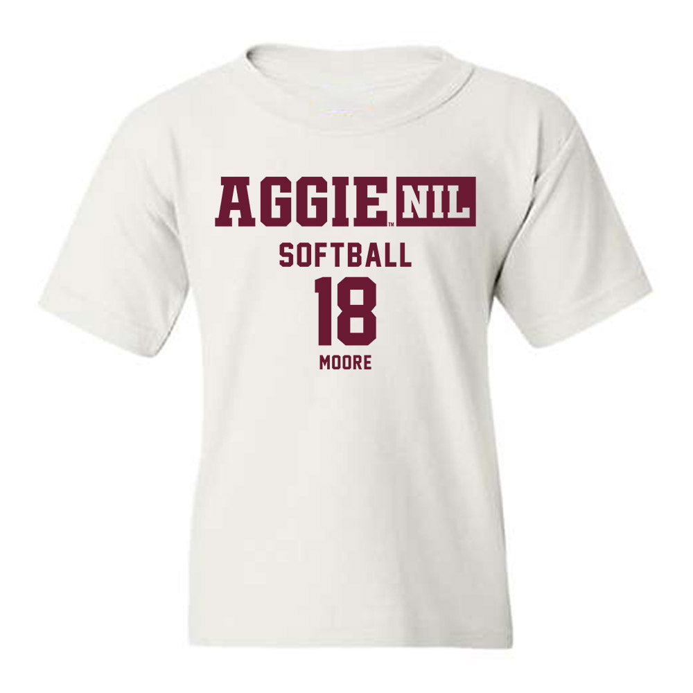 Texas A&M - NCAA Softball : Aubrey Moore - Aggies NIL Classic Shersey Youth T-Shirt-0