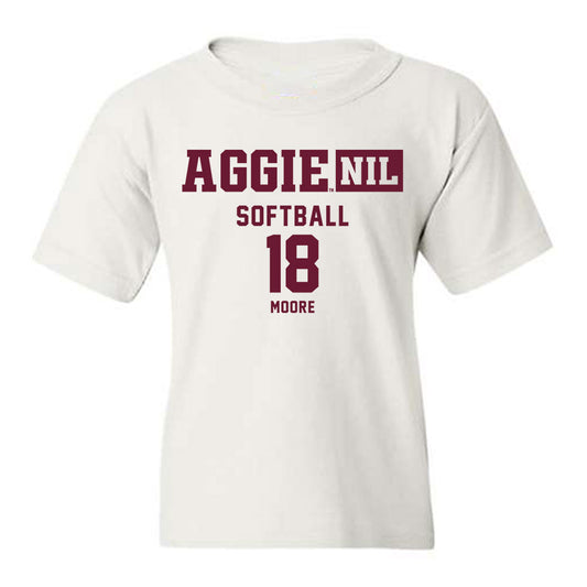 Texas A&M - NCAA Softball : Aubrey Moore - Aggies NIL Classic Shersey Youth T-Shirt-0