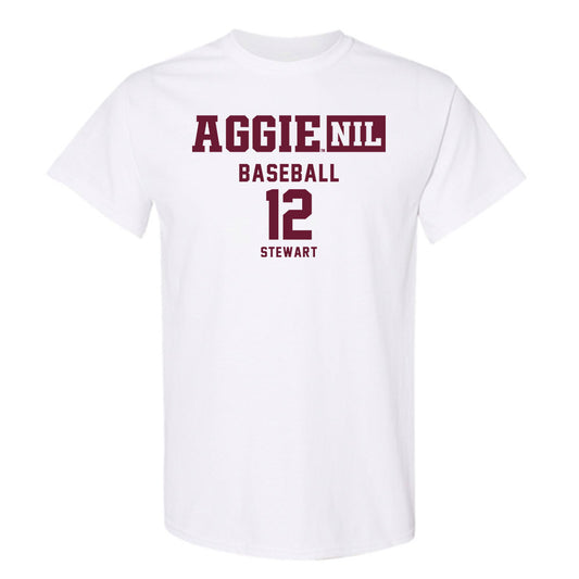 Texas A&M - NCAA Baseball : Joshua Stewart - Aggies NIL Classic Shersey T-Shirt-0