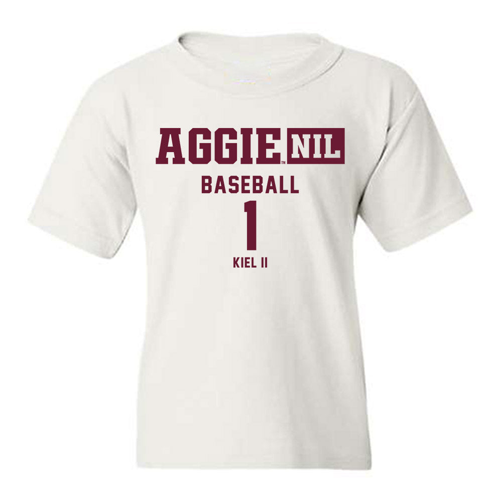 Texas A&M - NCAA Baseball : Terrence Kiel II - Aggies NIL Classic Shersey Youth T-Shirt-0