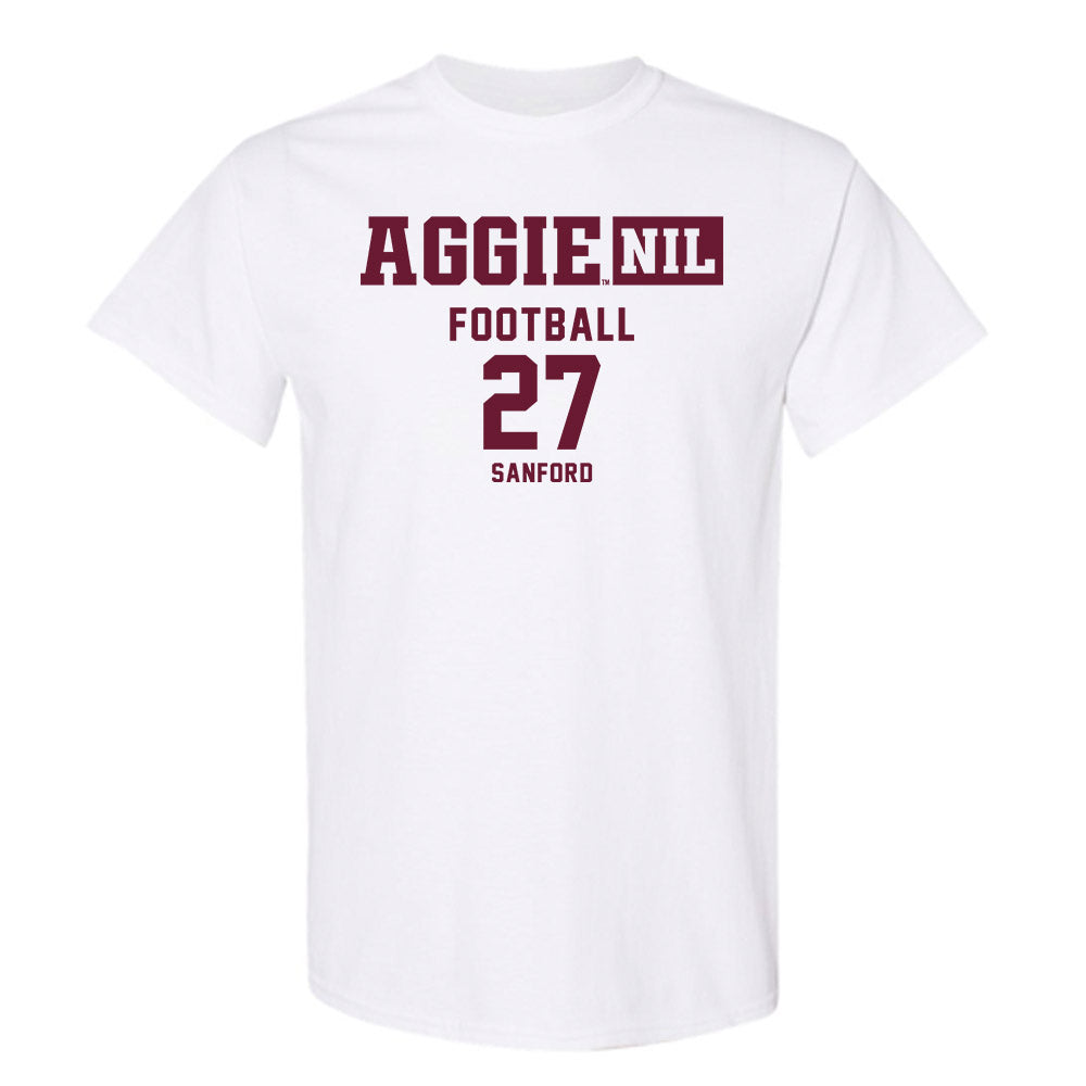 Texas A&M - NCAA Football : Daymion Sanford - Aggies NIL Classic Shersey T-Shirt-0