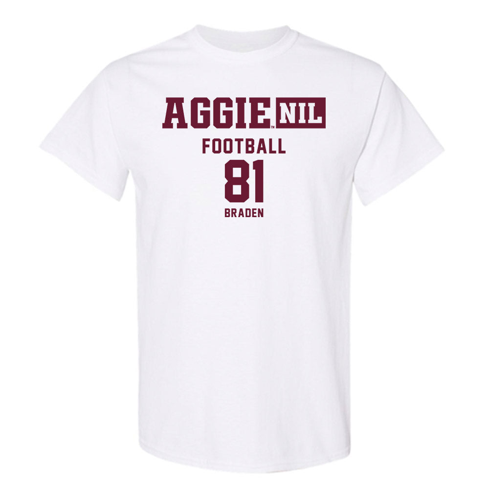 Texas A&M - NCAA Football : Luke Braden - Aggies NIL Classic Shersey T-Shirt-0