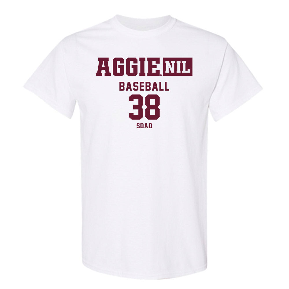 Texas A&M - NCAA Baseball : Shane Sdao - Aggies NIL Classic Shersey T-Shirt-0