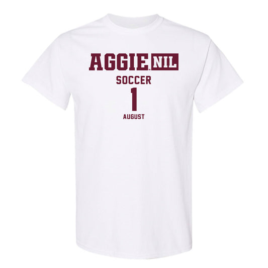 Texas A&M - NCAA Women's Soccer : Makenna August - Aggies NIL Classic Shersey T-Shirt-0