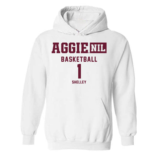 Texas A&M - NCAA Men's Basketball : Jalen Shelley - Aggies NIL Classic Shersey Hooded Sweatshirt-0