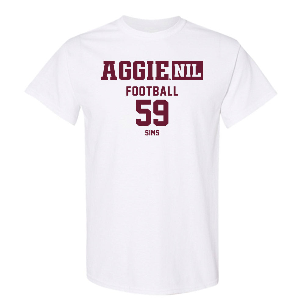 Texas A&M - NCAA Football : Chace Sims - Aggies NIL Classic Shersey T-Shirt-0