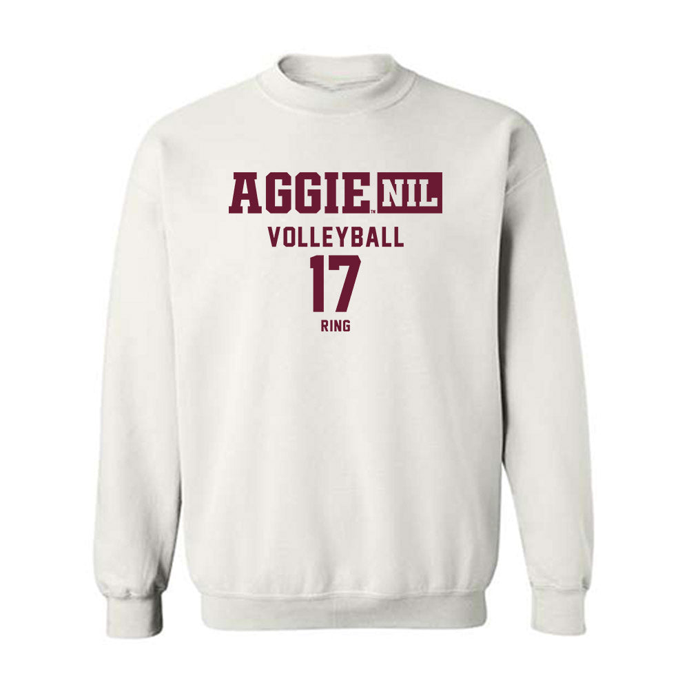 Texas A&M - NCAA Women's Volleyball : Natalie Ring - Aggies NIL Classic Shersey Crewneck Sweatshirt-0