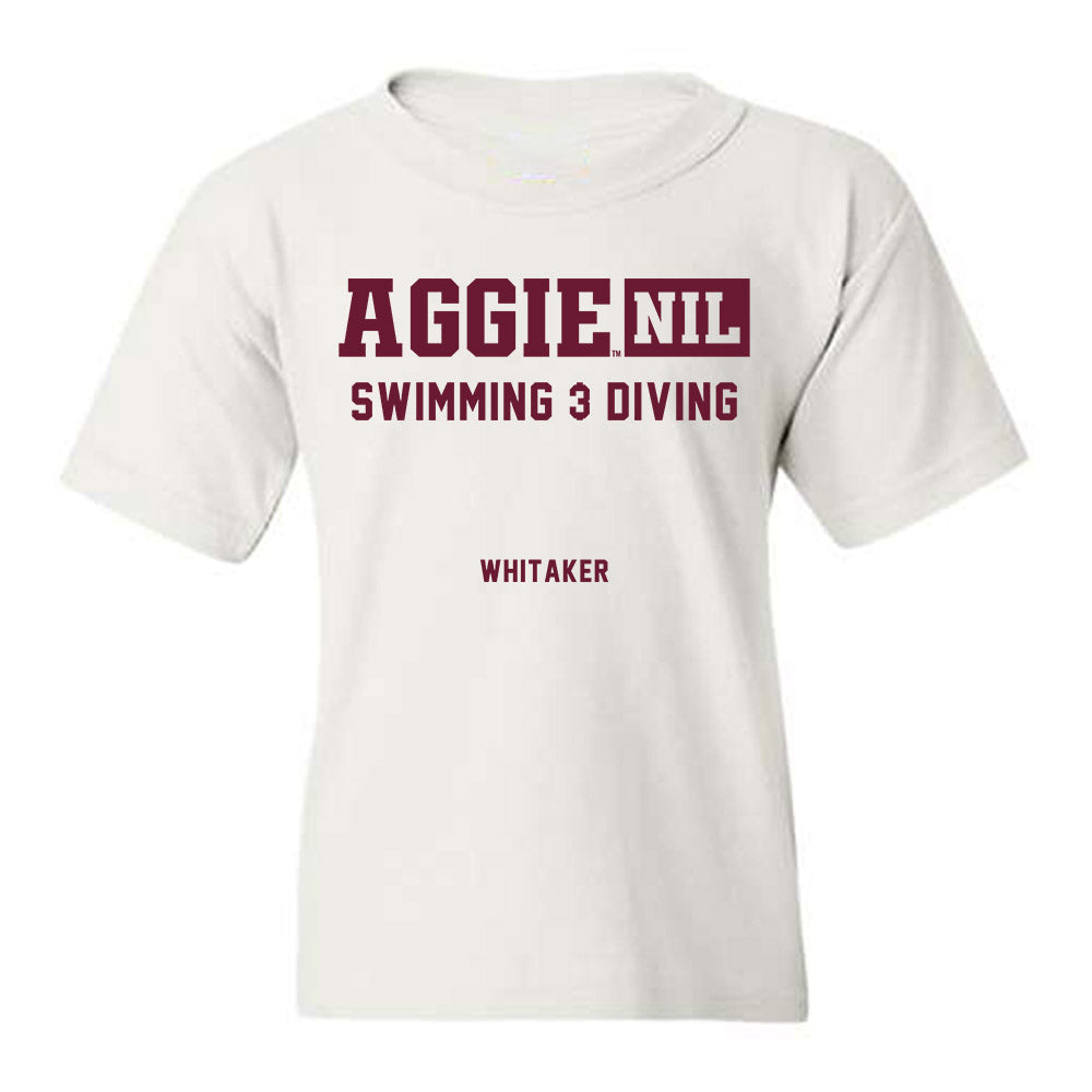 Texas A&M - NCAA Women's Swimming & Diving : Ava Whitaker - Aggies NIL Classic Shersey Youth T-Shirt-0