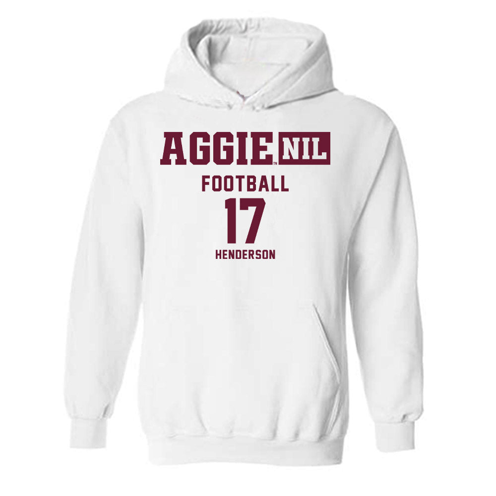 Texas A&M - NCAA Football : Ryan Henderson - Aggies NIL Classic Shersey Hooded Sweatshirt-0