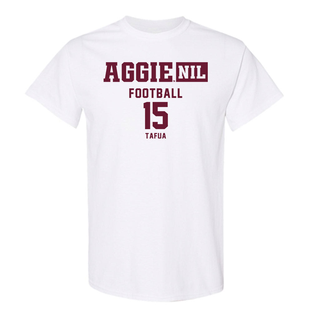 Texas A&M - NCAA Football : Caleb Tafua - Aggies NIL Classic Shersey T-Shirt-0