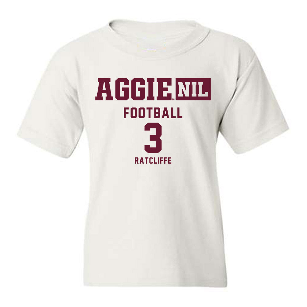 Texas A&M - NCAA Football : Marcus Ratcliffe - Aggies NIL Classic Shersey Youth T-Shirt-0