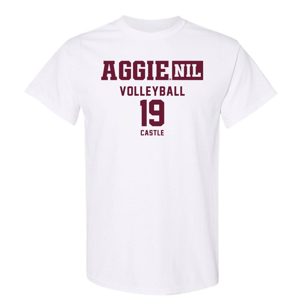 Texas A&M - NCAA Women's Volleyball : Kaia Castle - Aggies NIL Classic Shersey T-Shirt-0