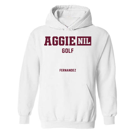 Texas A&M - NCAA Women's Golf : Cayetana Fernandez - Aggies NIL Classic Shersey Hooded Sweatshirt-0