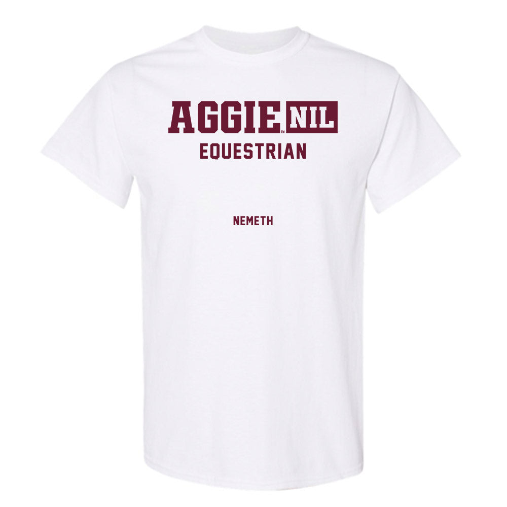 Texas A&M - NCAA Equestrian : Clara Nemeth - Aggies NIL Classic Shersey T-Shirt-0