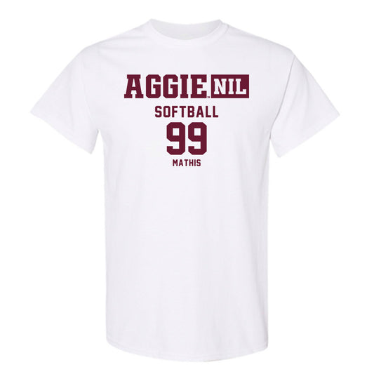 Texas A&M - NCAA Softball : Kelsey Mathis - Aggies NIL Classic Shersey T-Shirt-0