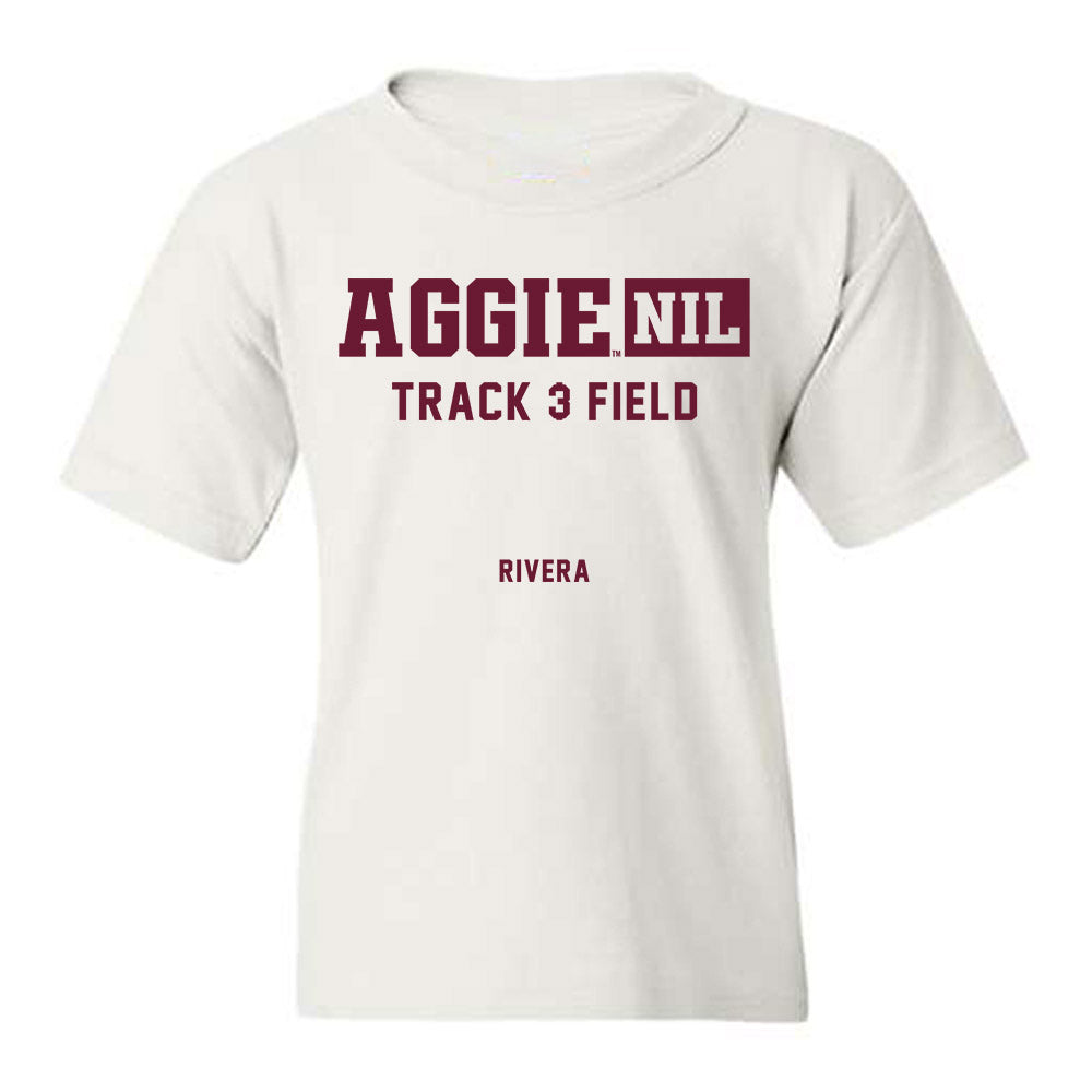 Texas A&M - NCAA Men's Track & Field : Jasiah Rivera - Aggies NIL Classic Shersey Youth T-Shirt-0