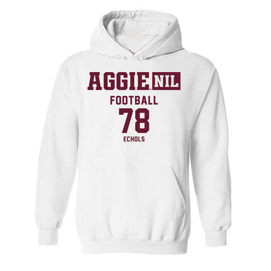Texas A&M - NCAA Football : Coen Echols - Aggies NIL Classic Shersey Hooded Sweatshirt-0