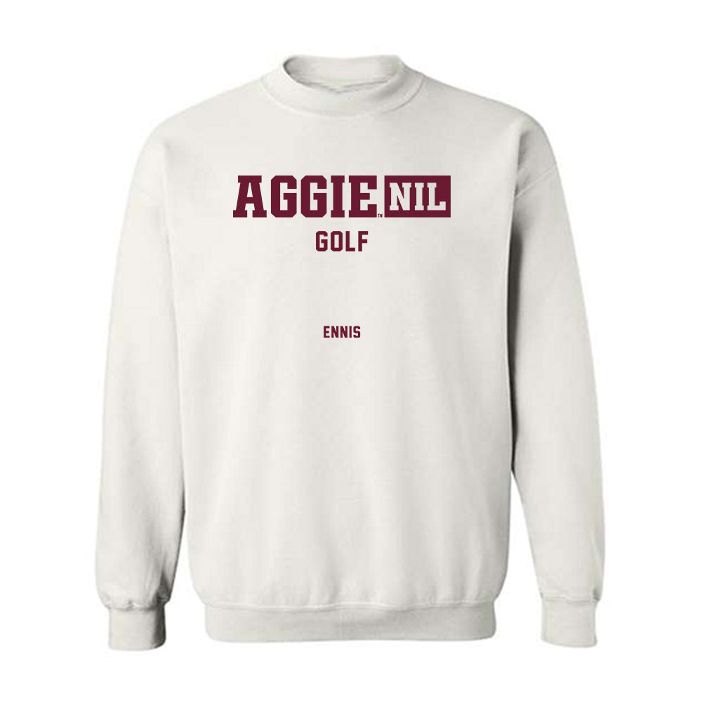 Texas A&M - NCAA Men's Golf : Wheaton Ennis - Aggies NIL Classic Shersey Crewneck Sweatshirt-0