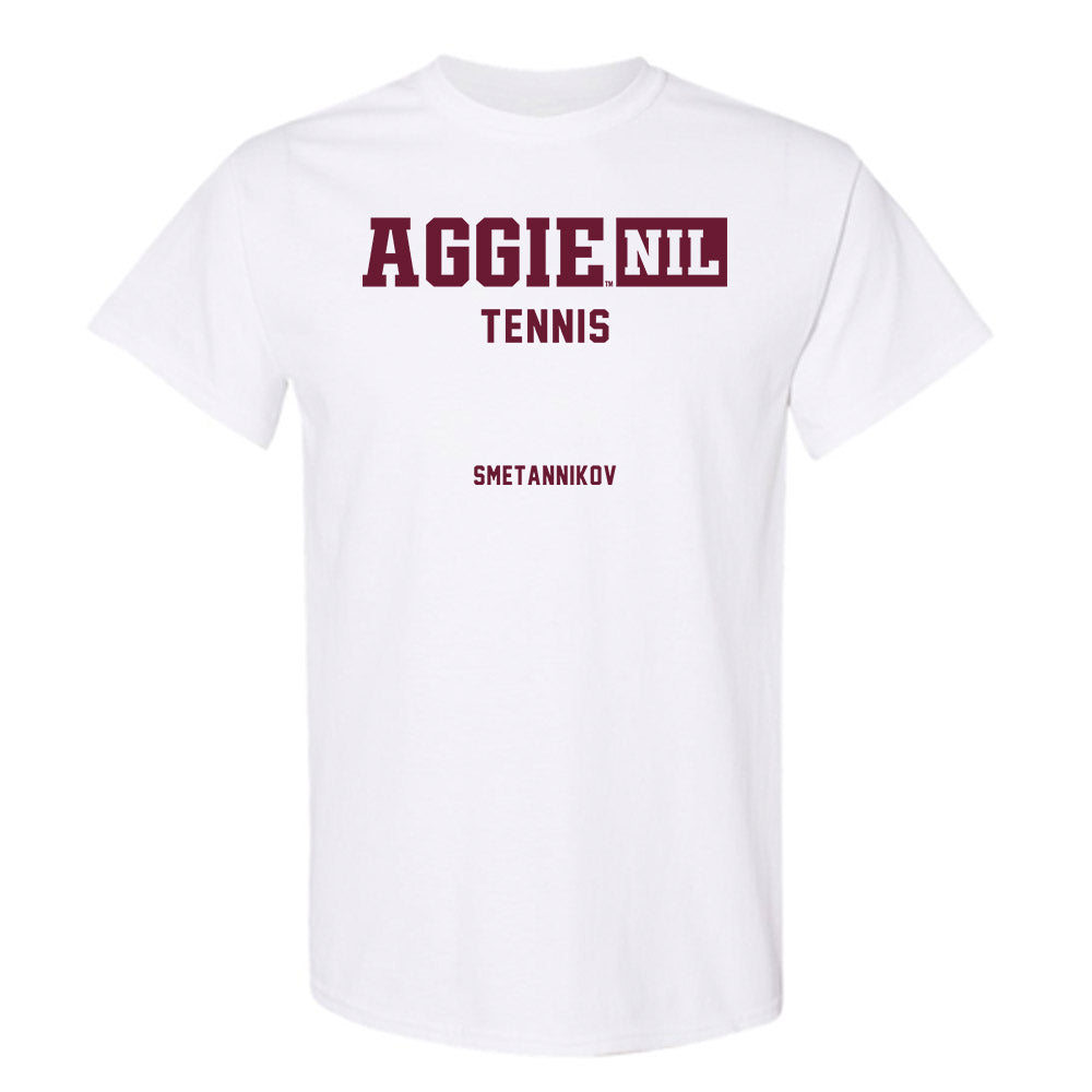 Texas A&M - NCAA Women's Tennis : Daria Smetannikov - Aggies NIL Classic Shersey T-Shirt-0