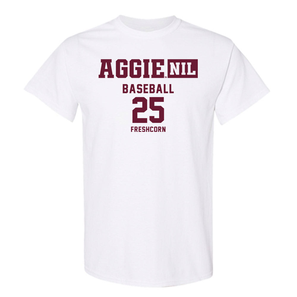 Texas A&M - NCAA Baseball : Clayton Freshcorn - Aggies NIL Classic Shersey T-Shirt-0