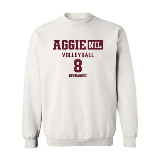 Texas A&M - NCAA Women's Volleyball : Amare Hernandez - Aggies NIL Classic Shersey Crewneck Sweatshirt-0