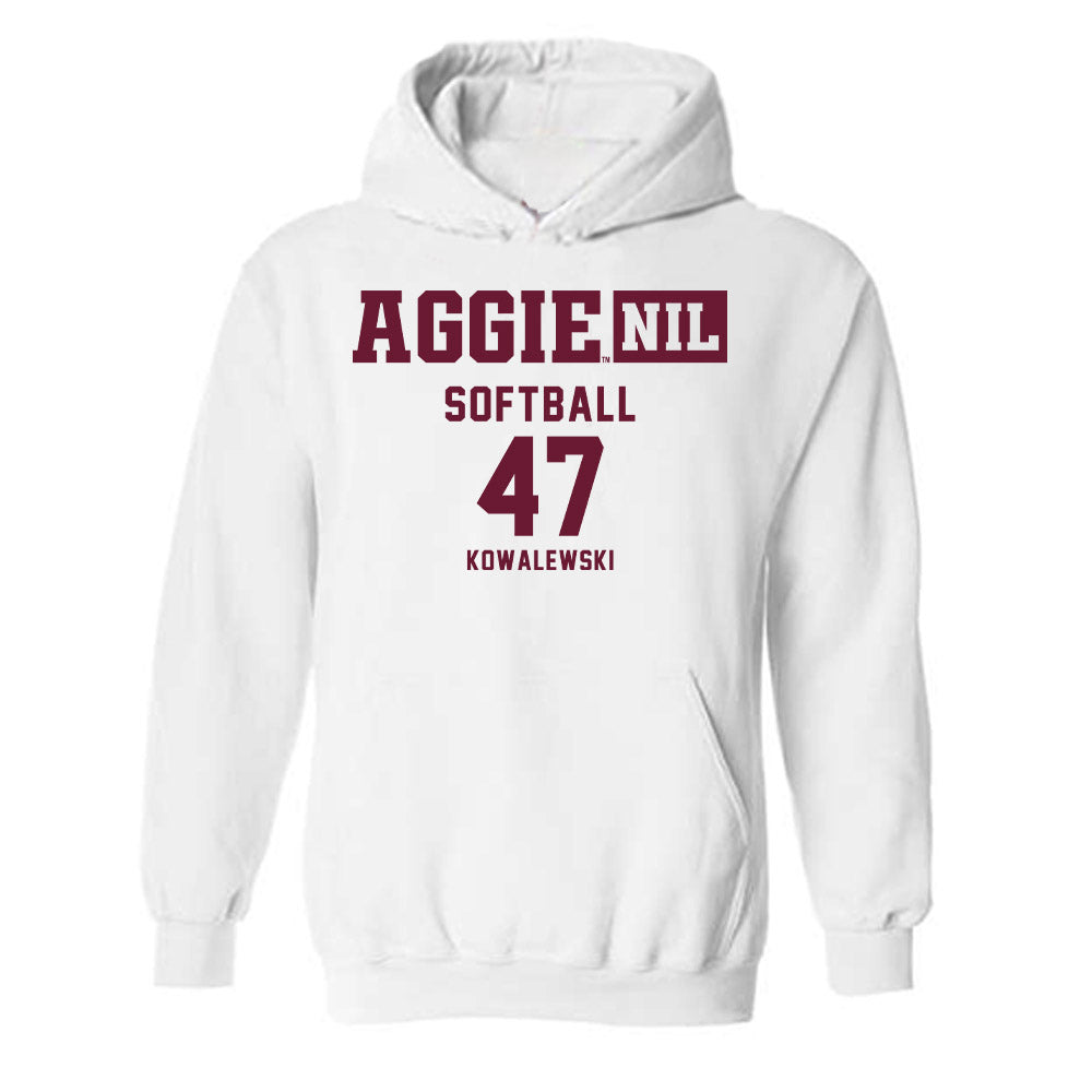 Texas A&M - NCAA Softball : Ariel Kowalewski - Aggies NIL Classic Shersey Hooded Sweatshirt-0