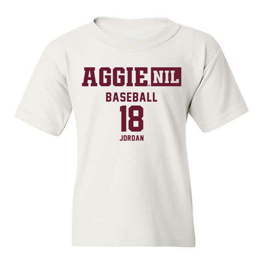 Texas A&M - NCAA Baseball : Wesley Jordan - Aggies NIL Classic Shersey Youth T-Shirt-0