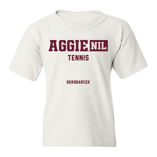 Texas A&M - NCAA Men's Tennis : Lathan Skrobarcek - Aggies NIL Classic Shersey Youth T-Shirt-0
