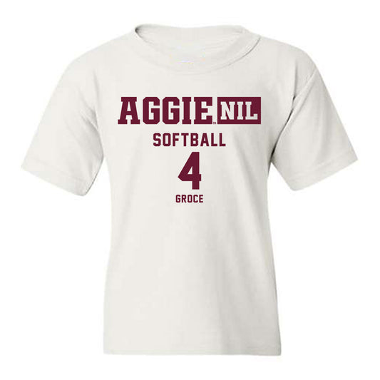 Texas A&M - NCAA Softball : Annsley Groce - Aggies NIL Classic Shersey Youth T-Shirt-0