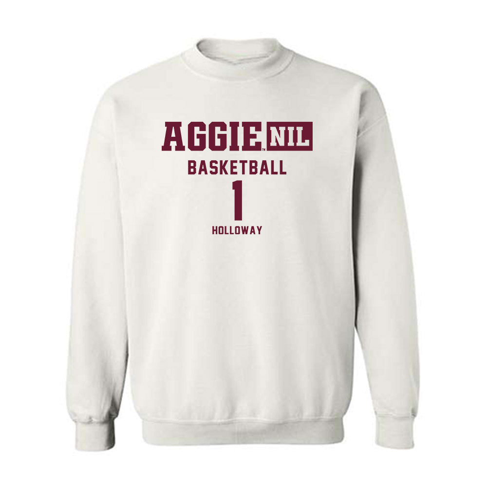 Texas A&M - NCAA Men's Basketball : Josh Holloway - Aggies NIL Classic Shersey Crewneck Sweatshirt-0