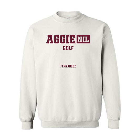 Texas A&M - NCAA Women's Golf : Cayetana Fernandez - Aggies NIL Classic Shersey Crewneck Sweatshirt-0