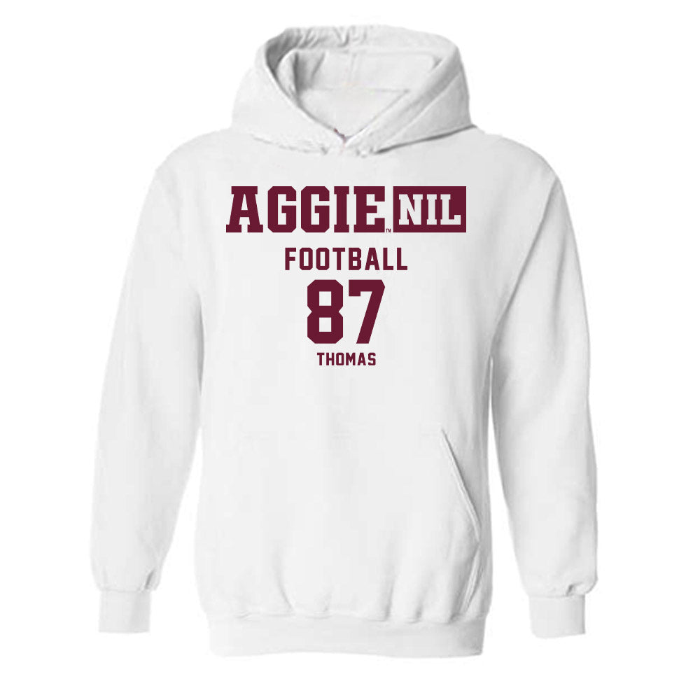 Texas A&M - NCAA Football : Houston Thomas - Aggies NIL Classic Shersey Hooded Sweatshirt-0