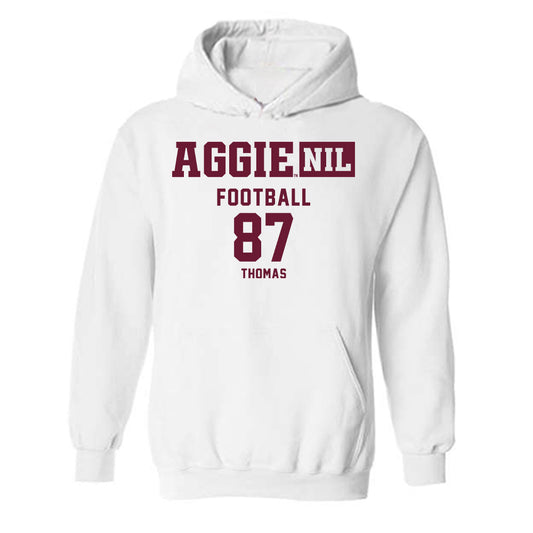 Texas A&M - NCAA Football : Houston Thomas - Aggies NIL Classic Shersey Hooded Sweatshirt-0