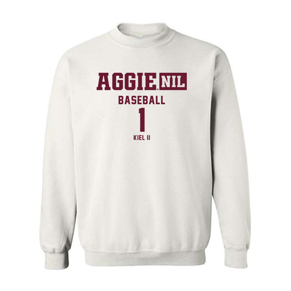 Texas A&M - NCAA Baseball : Terrence Kiel II - Aggies NIL Classic Shersey Crewneck Sweatshirt-0