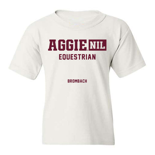 Texas A&M - NCAA Equestrian : McKayla Brombach - Aggies NIL Classic Shersey Youth T-Shirt-0