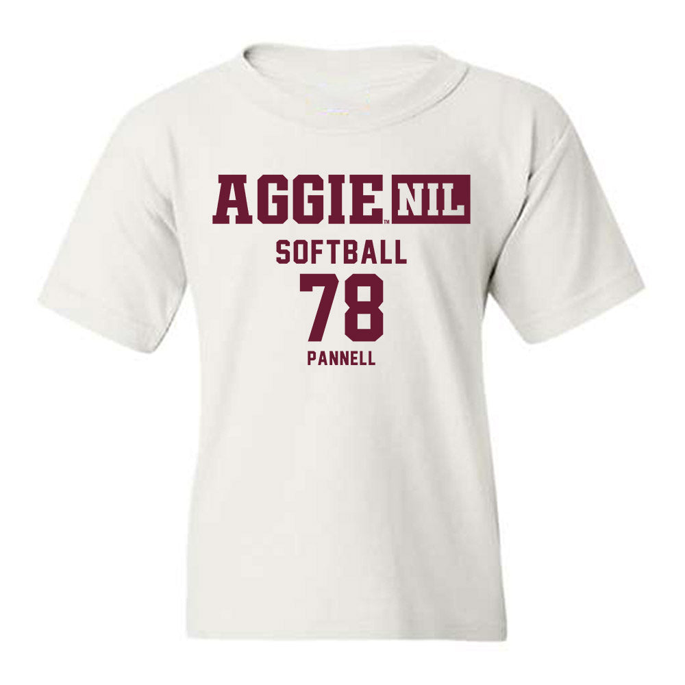 Texas A&M - NCAA Softball : Taylor Pannell - Aggies NIL Classic Shersey Youth T-Shirt-0