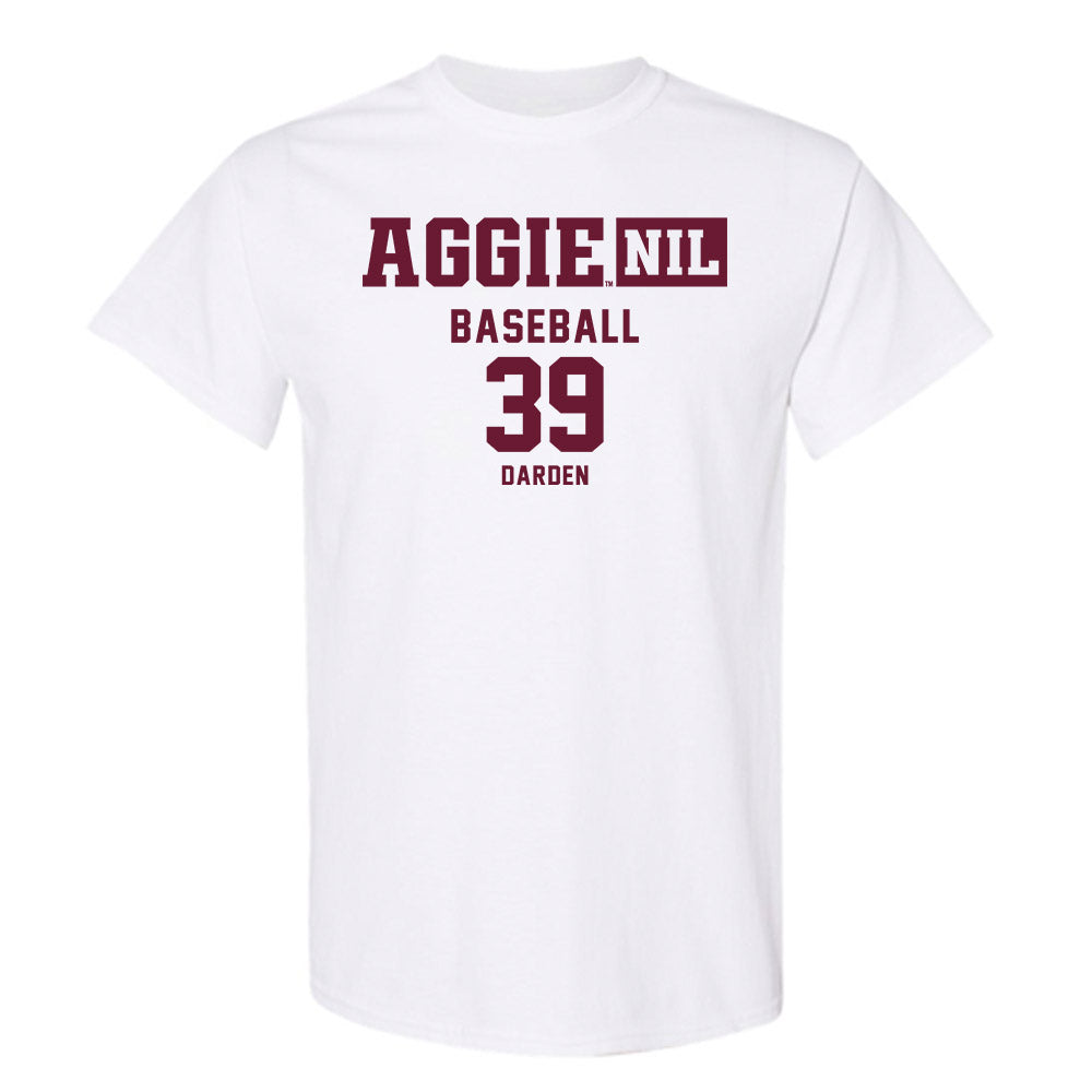 Texas A&M - NCAA Baseball : Ethan Darden - Aggies NIL Classic Shersey T-Shirt-0