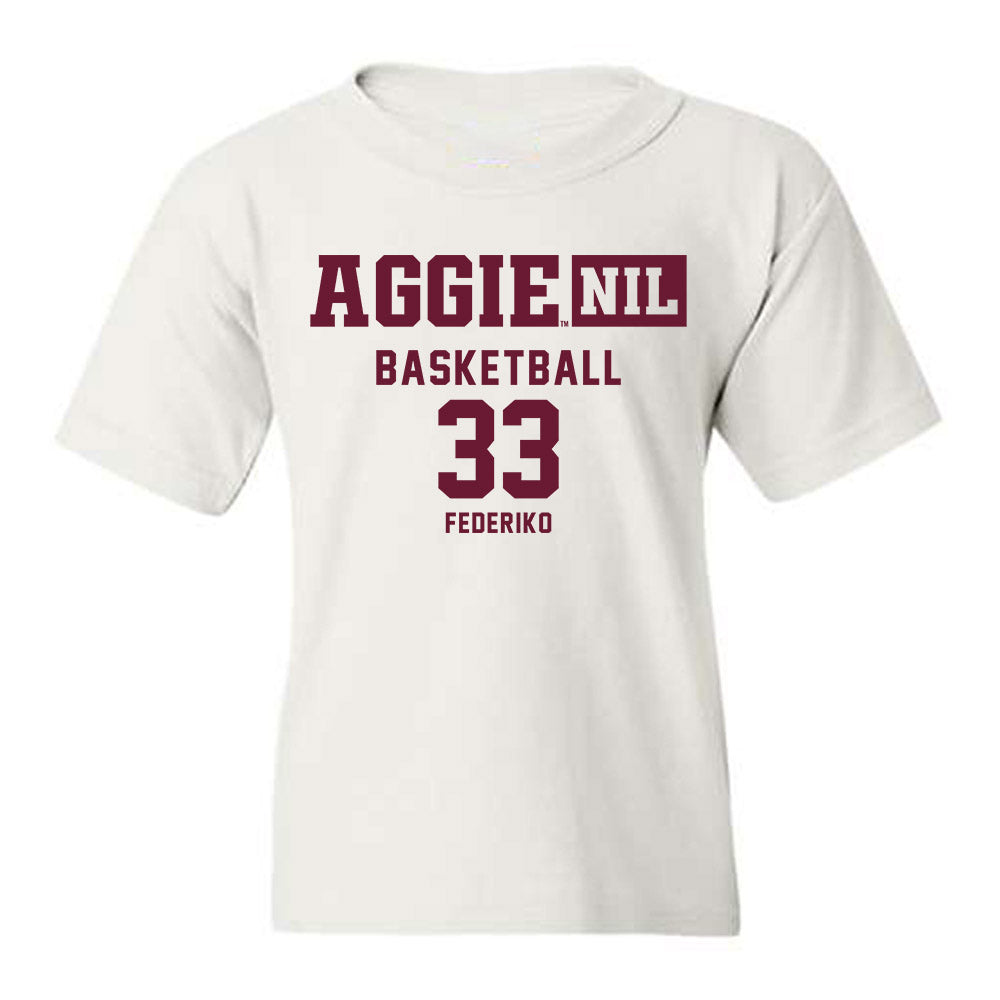 Texas A&M - NCAA Men's Basketball : Federiko Federiko - Aggies NIL Classic Shersey Youth T-Shirt-0