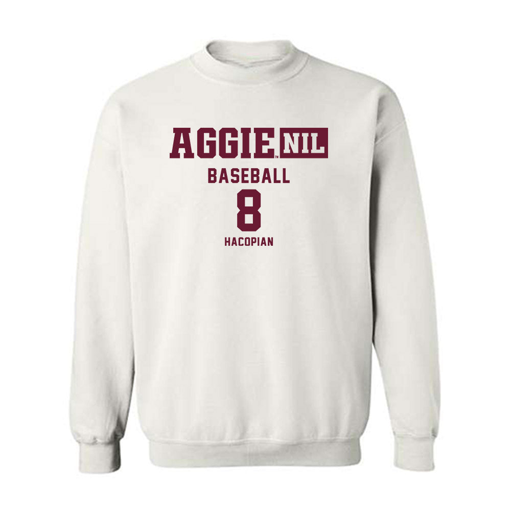 Texas A&M - NCAA Baseball : Christopher Hacopian - Aggies NIL Classic Shersey Crewneck Sweatshirt-0