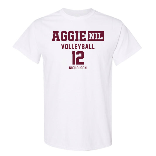 Texas A&M - NCAA Women's Volleyball : Lily Nicholson - Aggies NIL Classic Shersey T-Shirt-0