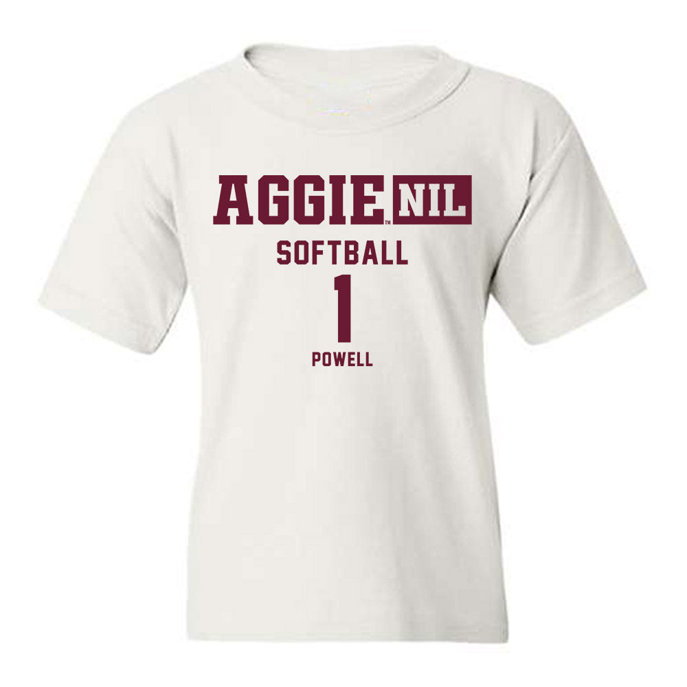 Texas A&M - NCAA Softball : Kennedy Powell - Aggies NIL Classic Shersey Youth T-Shirt-0