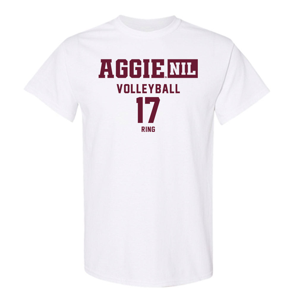 Texas A&M - NCAA Women's Volleyball : Natalie Ring - Aggies NIL Classic Shersey T-Shirt-0