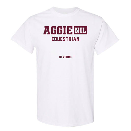 Texas A&M - NCAA Equestrian : Avery Deyoung - Aggies NIL Classic Shersey T-Shirt-0