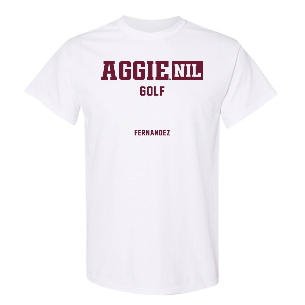 Texas A&M - NCAA Women's Golf : Cayetana Fernandez - Aggies NIL Classic Shersey T-Shirt-0