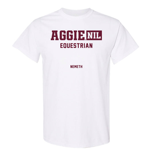 Texas A&M - NCAA Equestrian : Clara Nemeth - Aggies NIL Classic Shersey T-Shirt-0