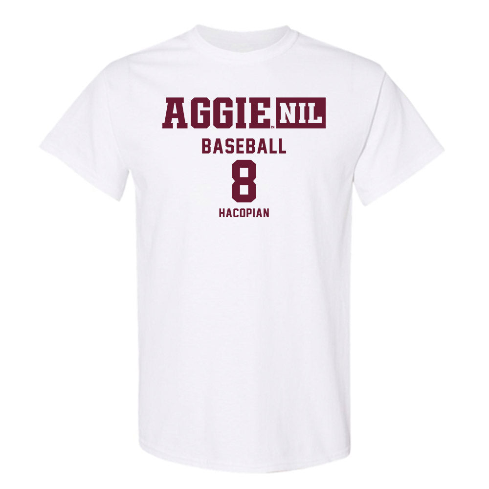 Texas A&M - NCAA Baseball : Christopher Hacopian - Aggies NIL Classic Shersey T-Shirt-0